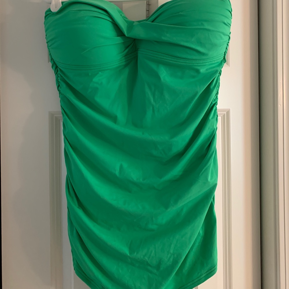 Tommy Bahama size 12 one piece green bathing suit.